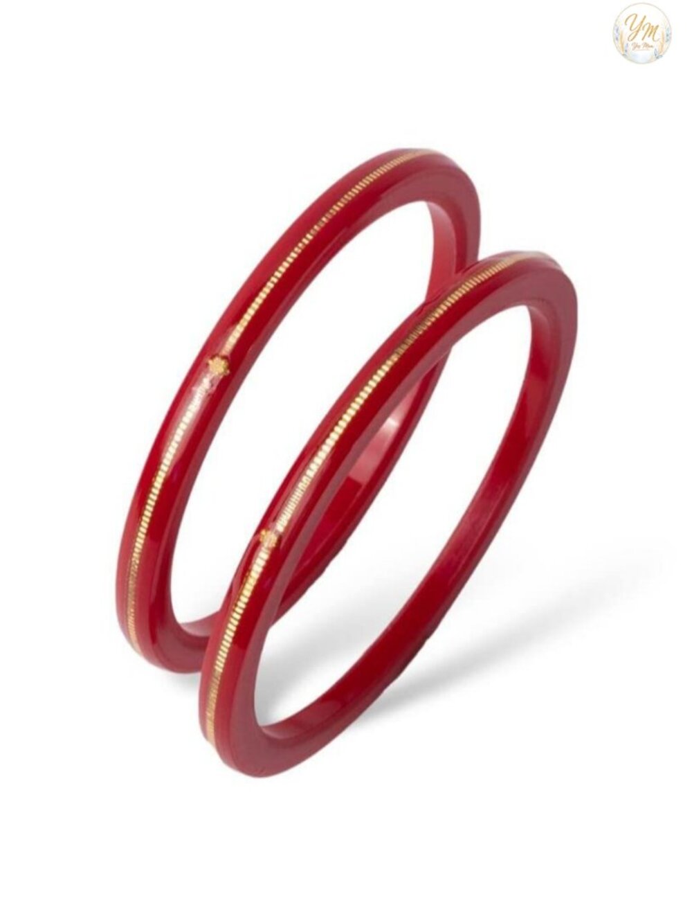 22kt Yellow Gold Handmade Pola Bangle Set Wedding Chooda Churas for Women